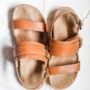 Vionic women's brown leather sandals